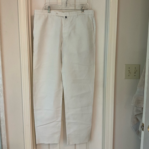 Incotex Chinolino Trousers, Linen and Cotton, White, Men’s Size 38 X 32 - Picture 5 of 16